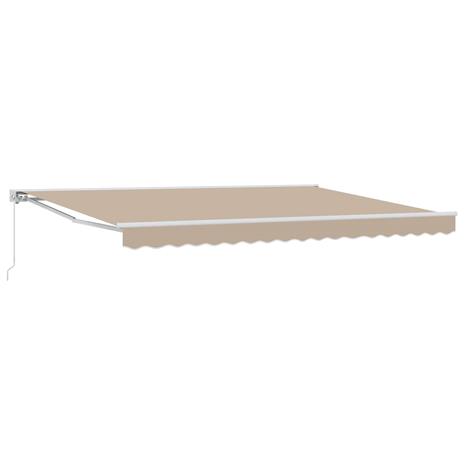 vidaXL Manuaalinen vedettävä varjo Beige 4,5 × 3 m