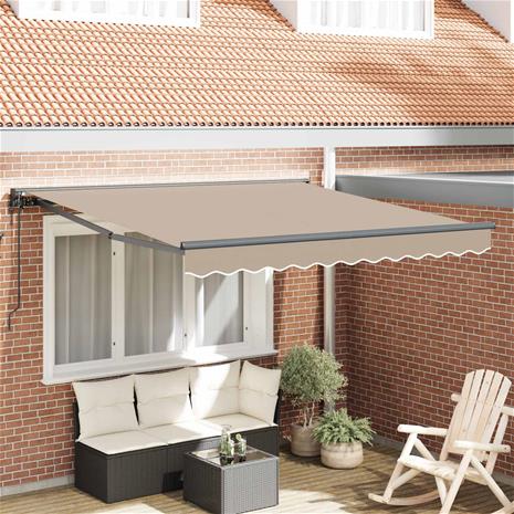 vidaXL Aurinkovarjon runko Beige 350 x 250 cm