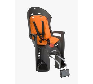 Hamax SIESTA Pyöränistuin + Lukittava Runkokiinnike, Grey/Orange