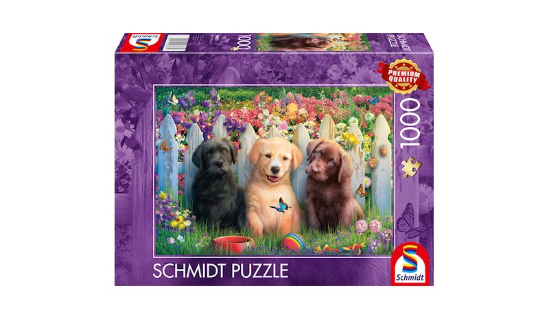 Adlibris Cute Puppies Scene Palapeli 1000 Palaa Schmidt – kuva 1/4