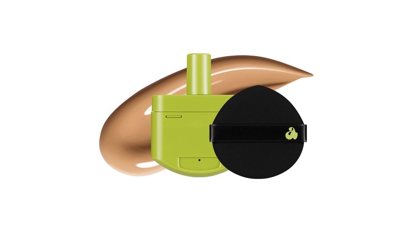 Unleashia Satin Wear Healthy-Green Cushion Re-Feel + Puff - 40 g No.27W Peach Tan