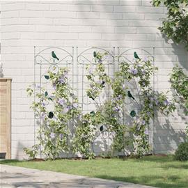 vidaXL Puutarha-aita 3 pcs Vihreä 110 x 40 cm Teräs