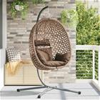 vidaXL Riippuva munatuoli Kahvi 104 x 100 x 191 cm polyrottinki