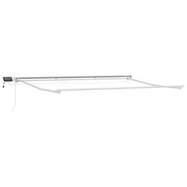 vidaXL Manuaalinen markiisin runko LED-valoilla Valkoinen 4 × 3 m