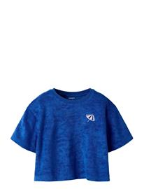 name it Nmfhildimar Ss Rlx Sh Terry Top - Blue - 110