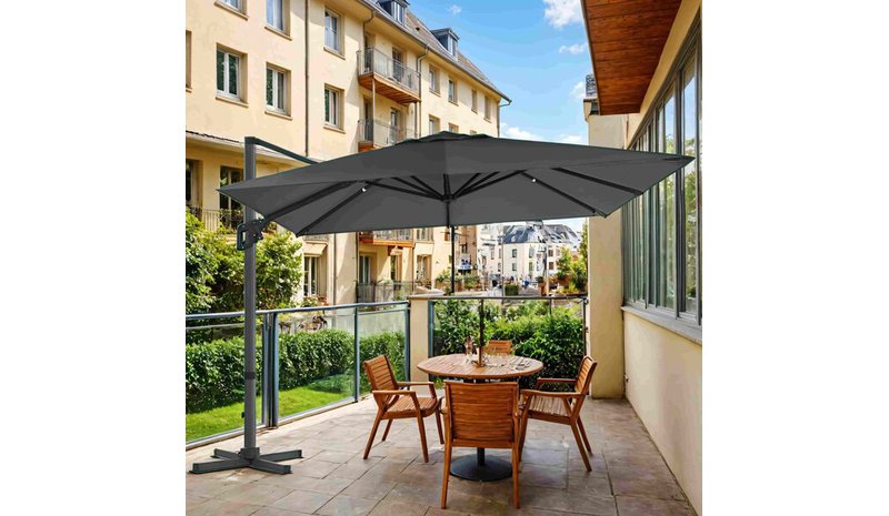 Patiovarjo, 290x290 cm, savunharmaa – kuva 1/1