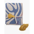 Bloomingville - Arlie Throw - Blue - Recycled Cotton