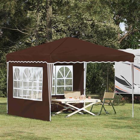 vidaXL Pop-up Juhlateltta Ruskea 288 x 288 x 245 cm Oxford-kangas