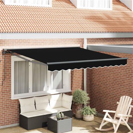 vidaXL Aurinkovarjon runko Musta 300 x 250 cm