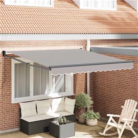 vidaXL Aurinkovarjo Vaaleanharmaa 300 x 250 cm Polyesteri