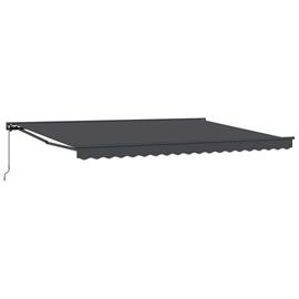 vidaXL Manuaalinen vedettävä varjo Antrasiitti 5 × 3,5 m