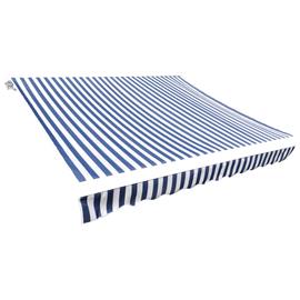 vidaXL Markiisikangas sininen ja valkoinen 5x3 m