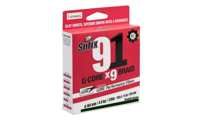 SUFIX 91 BRAID LO-VIS GR 135M 0,148 7,2