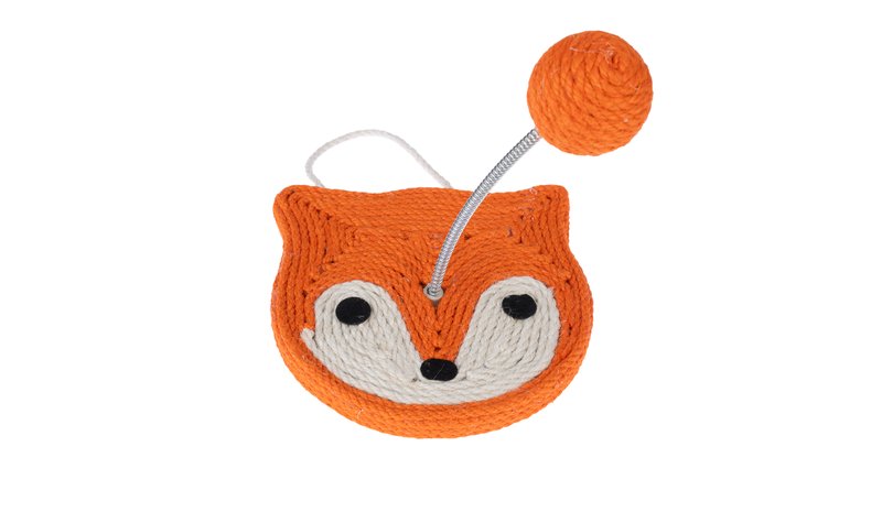 TIAKI Fox -juuttiraapimislauta punainen kissoille