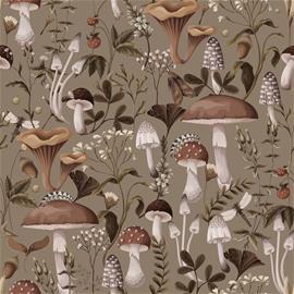 Nordic mushrooms Brown - 1031201-04 Tapetti