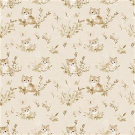 Curious kitten Yellow - 1026801-04 Tapetti