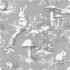Vintage wild friends Light Grey - 1028801-06 Tapetti