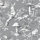 Vintage wild friends Dark Grey - 1028801-03 Tapetti