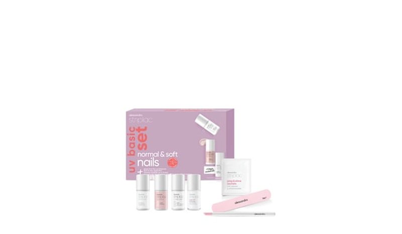 Alessandro Striplac UV Basic Set + Colour Normal & Soft Nails Geelilakka 1 kpl – kuva 1/4