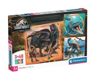CLEMENTONI palapeli 3x48 palasta - Jurassic World