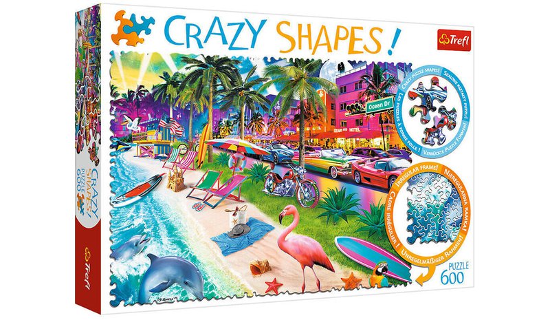 Trefl Crazy Shapes Miami Beach 600p palapeli