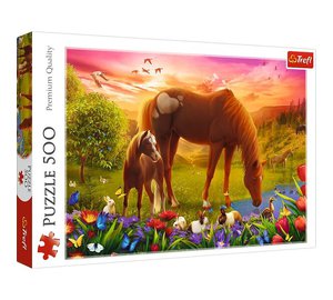 Trefl Horses in the Meadow 500p palapeli