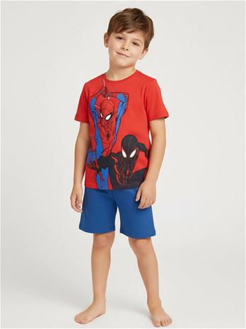Marvel Spider-Man T-paita + Shortsit Setti, Punainen, 116-122