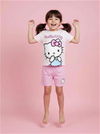 Hello Kitty T-paita + Shortsit Setti, Vaaleanpunainen, 128-134