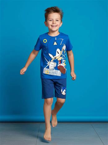 Sonic T-paita + Shortsit Setti, Sininen, 140-146