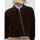 Mango Bouclä© Jacket With Corduroy Collar Bombertakki Brown Mango