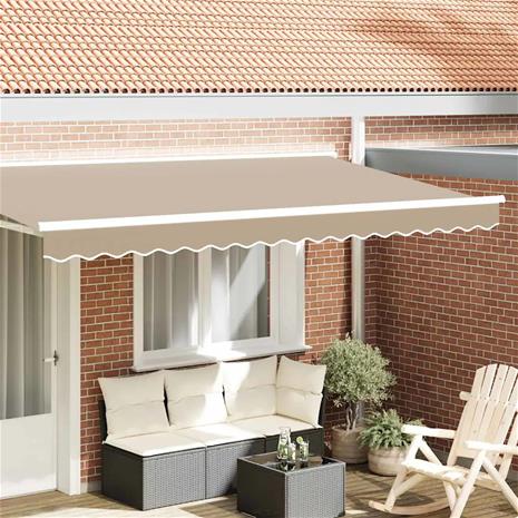 vidaXL Liiterin räystäspelli Beige 380 x 20 cm Kangas