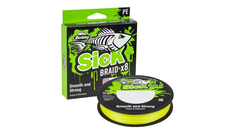 BERKLEY SICK BRAID 0.10 300M HI-VIZ YEL