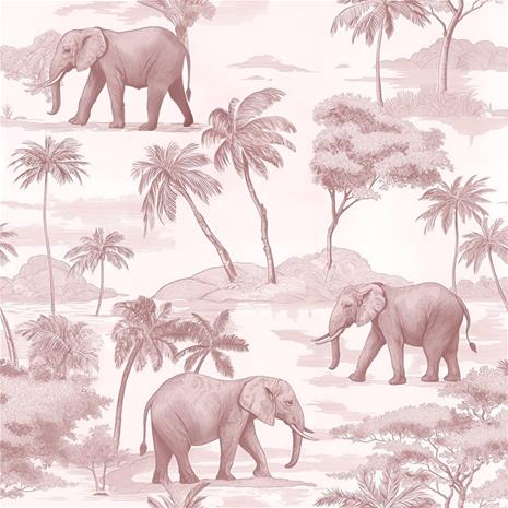 Jungle Walk Pink - 1077801-01 Tapetti