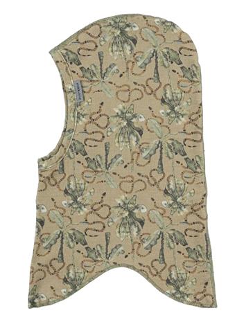 mikk-line Viscose Elastane Balaclava Aop - Green - 122/128