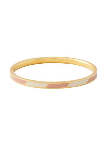 Design Letters Striped Candy Bangle Pink