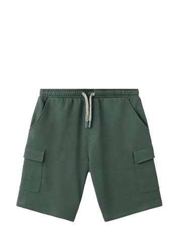 Mango Drawstring Cargo Bermuda Shorts - Green - 13-14