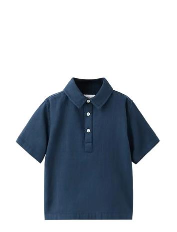Mango Textured Cotton Shirt - Navy - 5-6