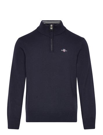 Gant Kids Shield Cotton Half Zip Sweater - Navy - 116