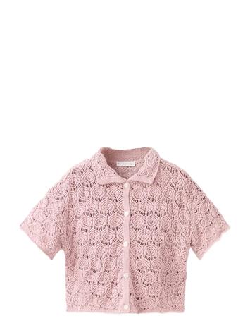 Mango Openwork Knit Cardigan - Pink - 13-14 – kuva 1/3