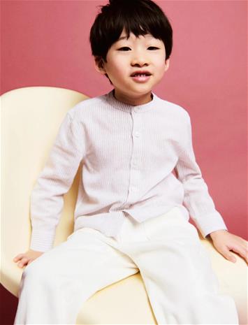 Mango Striped Linen-Blend Shirt - White - 5-6