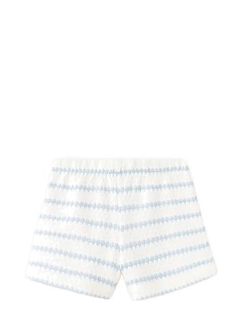 Mango Striped Crochet Shorts - Blue - 4-5