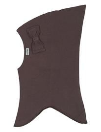 mikk-line Cotton Balaclava With Bow - Double - Brown - 122/128
