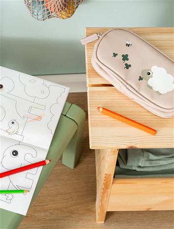Done by Deer Pencil Case Tiny Farm Powder - Beige - 20X 10X H 4CM