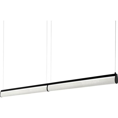 Slamp LED-ripustusvalaisin Modula Double, kristalli, musta