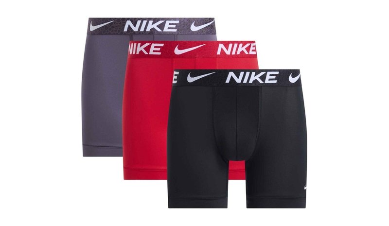 Nike Bokserit 3-pack - Musta/Punainen/Harmaa