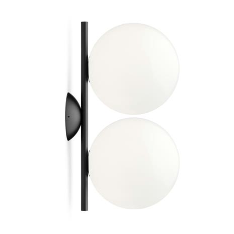 Flos IC Lights C / W1 Ceiling / Wall light Double, Black