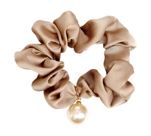 By Lyko Satin Scrunchie with Pearl Brown