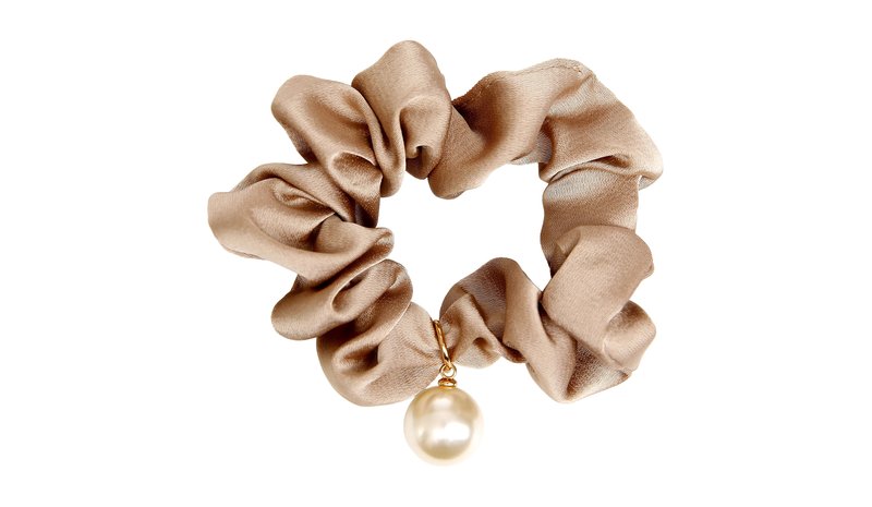 By Lyko Satin Scrunchie with Pearl Brown
