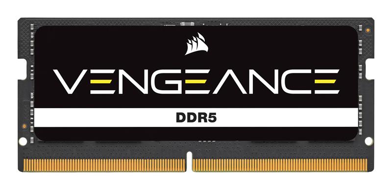 Corsair Vengeance SODIMM DDR5-5200 - 16GB - CL44 - Single Channel (1 kpl) - Intel XMP - Musta