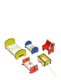 Micki Leksaker Bamse Dockhusmöbler Sovrum - Blue - ONE SIZE